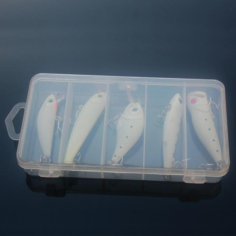 Night Fishing Bait Kit Luminous VIB Popper Crank Minnow Pencil Glow Lure