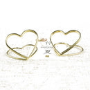10pcs Love Heart Shaped Card Holder Metal Table Number Photo Business Card