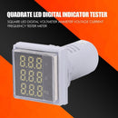 Square LED Digital Voltmeter Voltage Current Frequency Tester Meter (White)