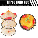 2 Layer Portable Foldable Fishing Floating Net Shrimp Cage Trap Networks Newly