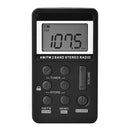 Portable Dual Band AM/FM Pocket Radio Digital Display Mini Radio (Black) Newly
