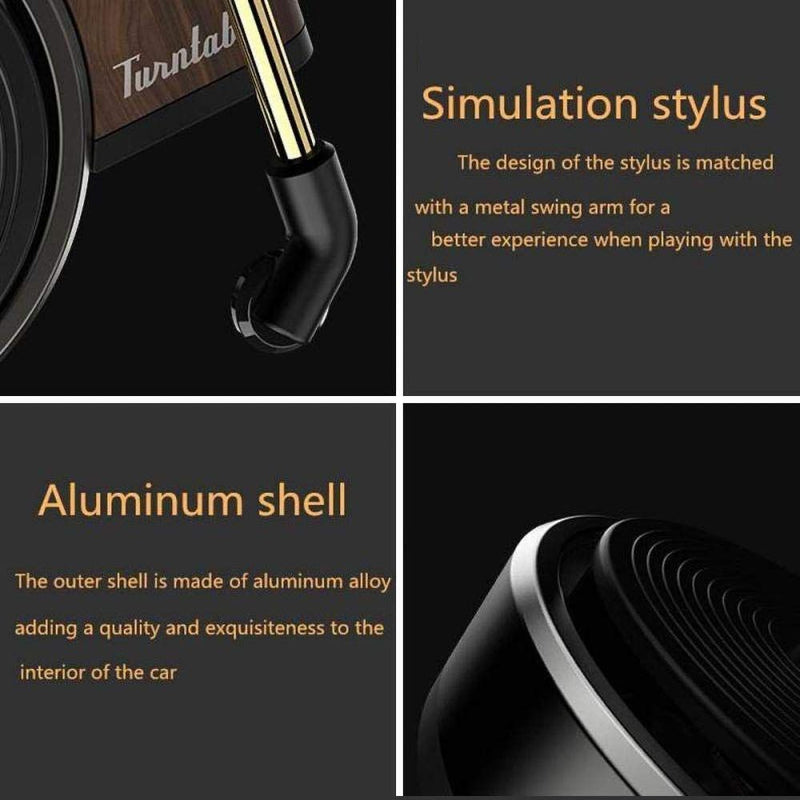Car Record Player Turntable Diffuser Car Vent Clip Fragrance Aromatherapy