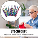 12pcs Ceramic Handle Knitting Needles Aluminum Crochet Hooks Set DIY Craft Tools