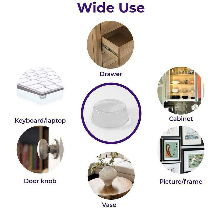 Self Adhesive Clear Silicone Gel Round Door Cabinet Pads Feet Bumper J3O7