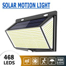 468 Solar Power Waterproof Light Outdoor Motion Sensor Wall Mounted Street Lamp