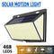468 Solar Power Waterproof Light Outdoor Motion Sensor Wall Mounted Street Lamp