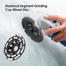 Diamond Segment Grinding Cup Wheel Disc 2 Row Stone Brick Grinder (115mm) Newly