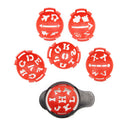 7pcs Golf Ball Liner Drawing Alignment Marker Golf Training Aids (Red) Newly