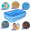 Children Square Swimming Pool Kids Bathing Tub Inflatable Outdoor Water Play