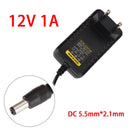 AC to DC 5.5mm*2.1mm 5.5mm*2.5mm 12V 1A Switching Power Supply Adapter Newly