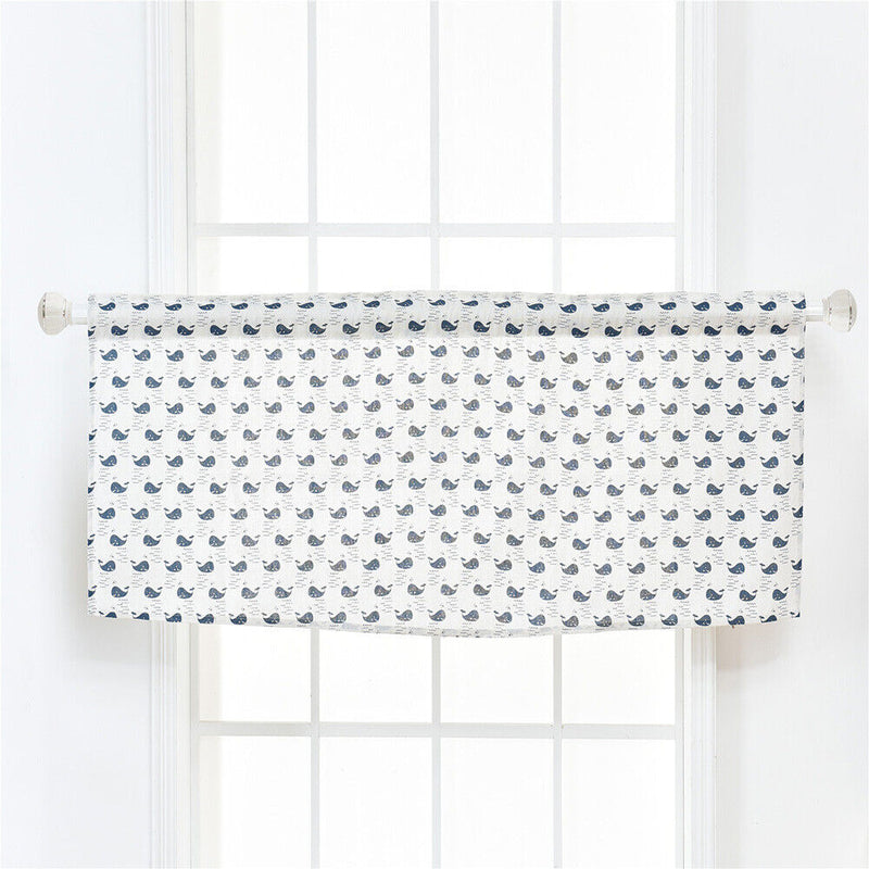 Short Curtain Shading Curtains Home Decor for Window Screen (Sea Whale)