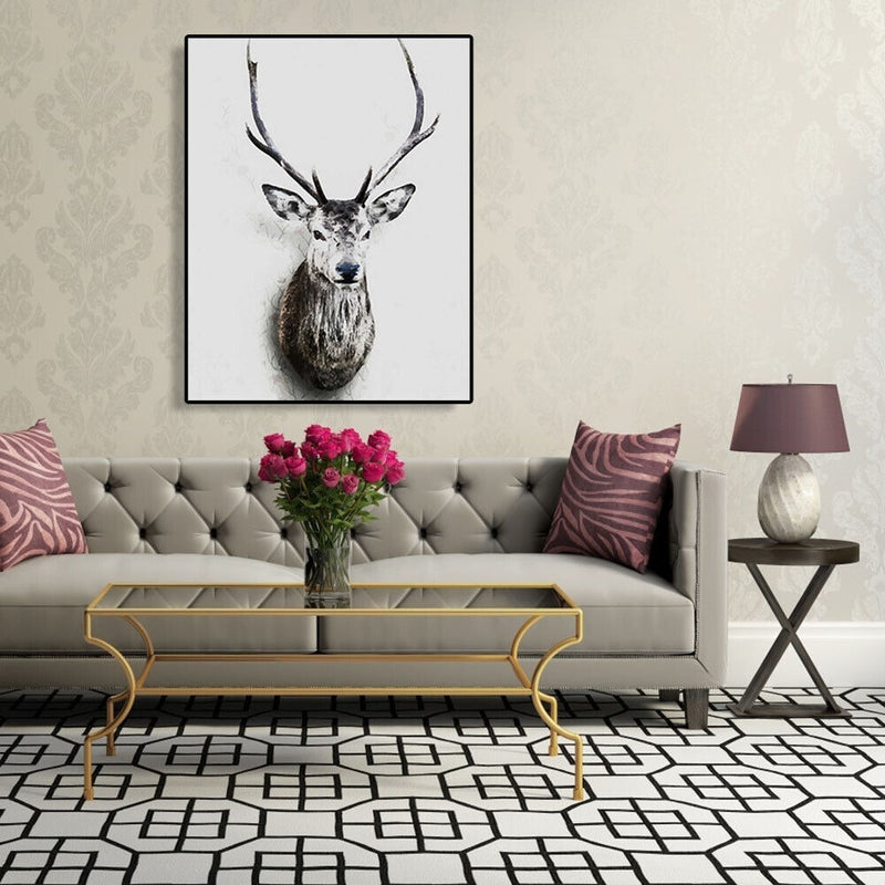 Painting By Numbers DIY Deer Hand Painted Canvas Oil Wall Art Picture Craft Kit
