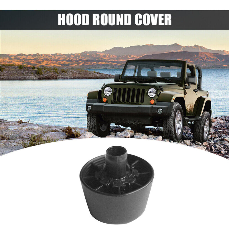 Rubber Hood Bump Stop Bonnet Bumper Cushion Black for Jeep Wrangler JK 07-17