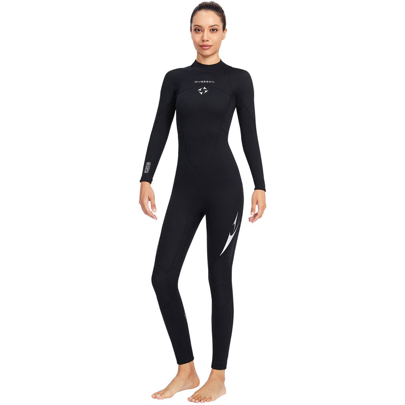 3mm Neoprene Wetsuits Women Scuba Diving Suits for Water Sports (Black M) Newly