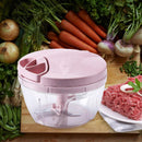 Manual Meat Grinder Food Chopper Mincer Fruit Vegetable Nut Shredder (Pink)