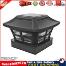 Solar Post Cap Lamp LED Waterproof Outdoor Deck Light Garden Decor (Black) Newly