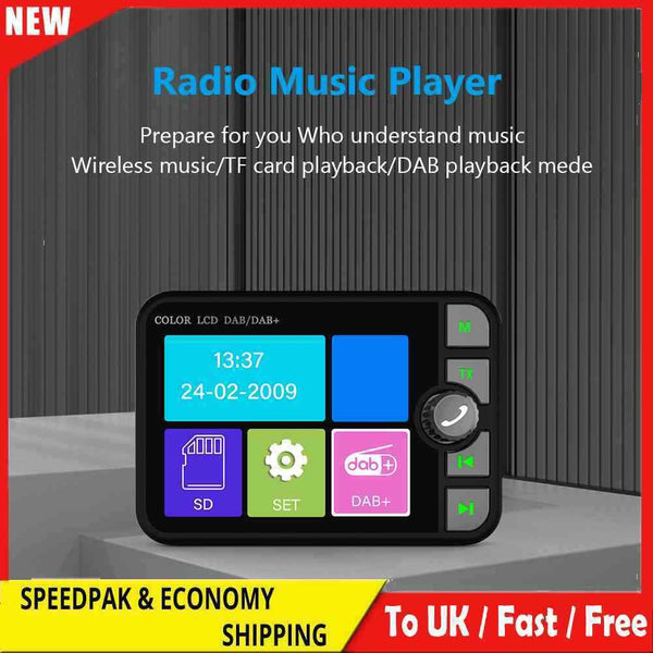 Stereo DAB Radio 2.4 Inch LCD Color Screen DAB Radio Receiver Hands-free for Car