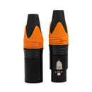 1 Pair XLR 3Pin Male Female DIY Audio Cable Connectors Solder Plug (Orange)