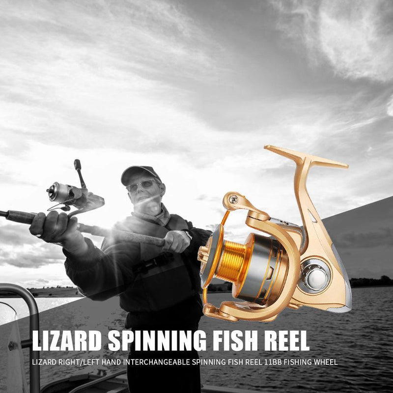 Lizard 11 Bearings Spinning Fish Reel Left/Right Hand Spool Fishing Reel Tackle