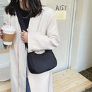 Fashion Solid Color Zipper Shoulder Bag Women Designer Purse Crossbody Bags