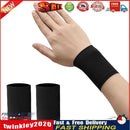 Elastic Wristband Summer Ice Silk Sport Cycling Wrist Brace (Black 8cm) Newly