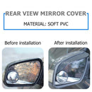 2x Car Auto Side Mirror Rain Visor Snow Guard Carbon Fiber Look Weather Shield