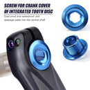 M18 MTB Bike Crank Cover Screw Cap Aluminum Alloy Crankset Fitting (Blue)