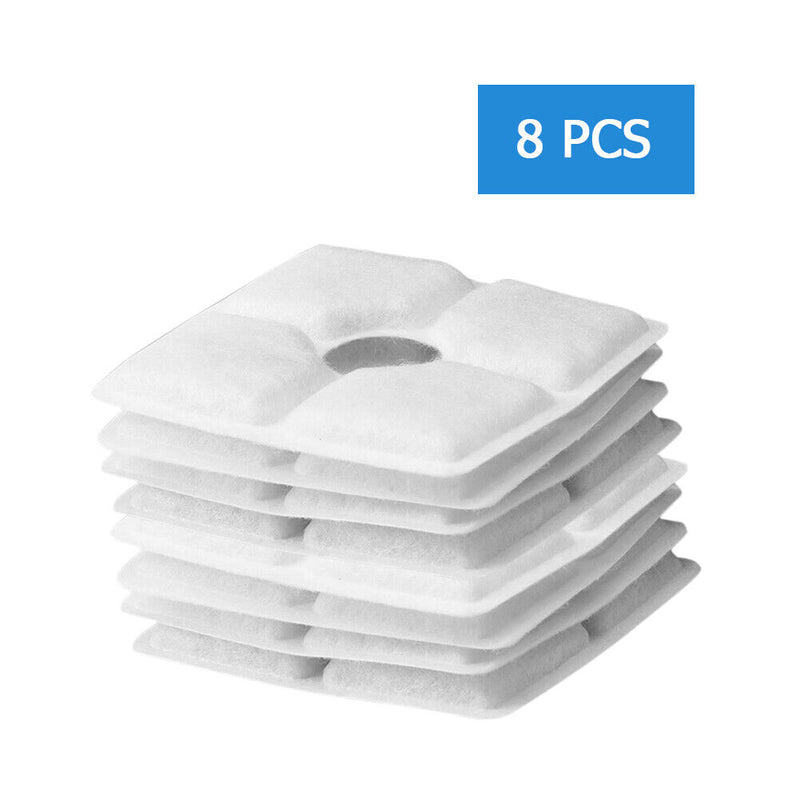 Pet Fountain Dispenser Filter Replacement Activated Carbon Filter (8pcs)
