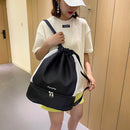 Drawstring Fitness Swimming Backpack Sports Dry Wet Bag Rucksack (Black) Newly