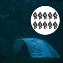 10pcs/Lot Tent Suspension Hooks Awning Pole Inner Hanger Clips C Shaped Cli