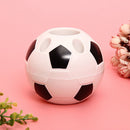 Cute Football Shaped Pen Holder Desktop Pencil Storage Rack (Black-White) Newly