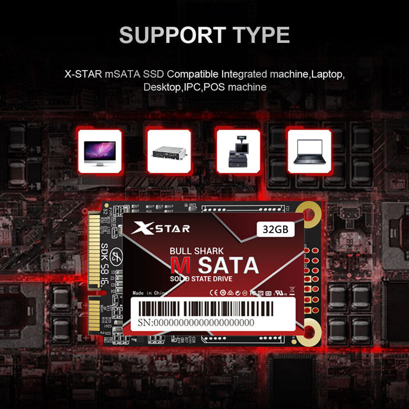 mSATA SSD HDD Internal Mini Solid State Hard Drive for Computer Laptop Notebook