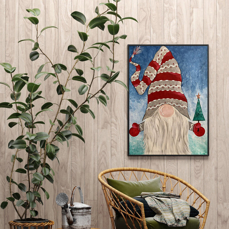 Frameless Oil Paint By Numbers Gnome DIY Canvas Picture Craft for Home