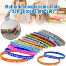 12Pcs/Set Multiplication Tables Silicone Bracelet Learn Education Math M1X9