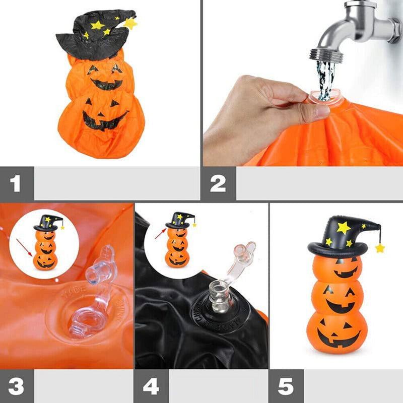 Halloween Decor Inflatable Pumpkin Water Flooding Easy Clean Outdoor Party