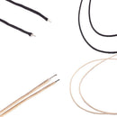 2xPushback Wire Braid Cotton Cable for Electric Guitar BassBlackWhiteYellow