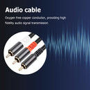 #A RCA Male to Dual RCA Male Audio Cable Converter Adapter for Car Player Mixer