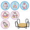 DIY Acrylic Diamond Coaster Set Rainbow Horse (6 Piece Set 1 Rack) (BD209)