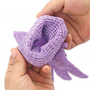 5 Fingers Bath Gloves Skin SPA Massage Kid Body Washing Bathroom (Purple)