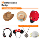 Adhesive Hat Hooks for Wall (10 Pack) - Baseball Caps Hangers Rack (Black) Newly