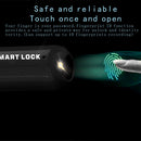 M01 Fingerprint Padlock USB Smart Keyless Travel Case Drawer Lock (Black) Newly