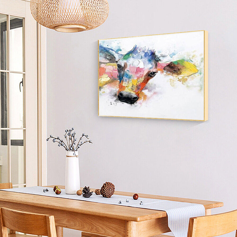 DIY Painting By Numbers Color Cattle Picture Oil Hand Painted Artwork Kit