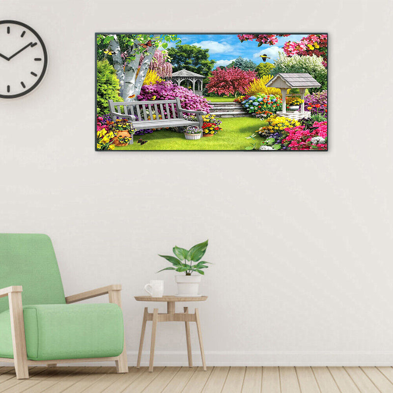 Garden Oil Paint By Numbers Kit Frameless Drawing Picture Wall Decor Art Craf