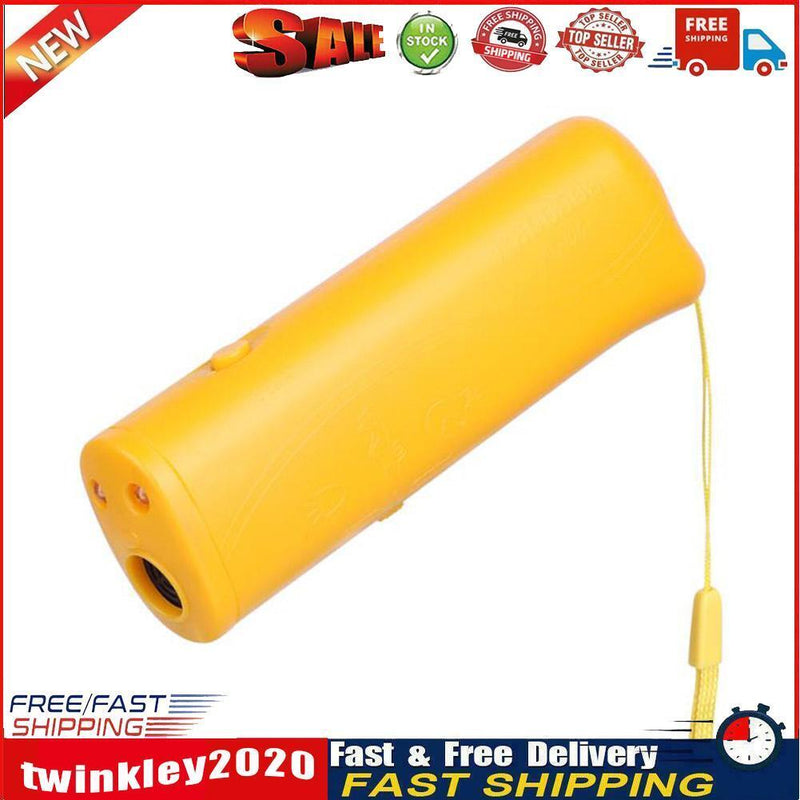 Ultrasonic Dog Repeller Outdoor Electronic LED Stop Barking Deterrent Tool Newly