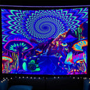 Fluorescent Tapestry Colorful Mushroom Wall Hanging Luminous Tapestries Dec