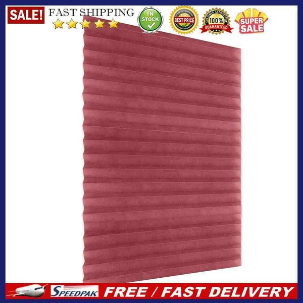 Self-Adhesive Window Curtains Bathroom Kitchen Half Blackout Pleated Blinds R