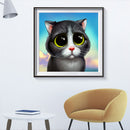 5D DIY Full Round Drill Diamond Paint Cute Cat Mosaic Rhinestone Drawing Pi