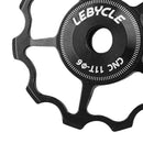 LEBYCLE 11T Bike Rear Derailleur Pulley Guide Bearing Jockey Wheel (Black)