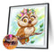 5D DIY Full Drill Round Shape Owl Rhinestone Diamond Drawing Home Decoration
