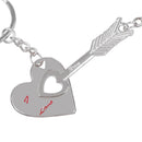 SODIUM Lover Keychain Couples - Arrow and I Love You Heart & Key - Go